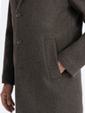 Ombre Clothing Tmavě zelený pánský lehký kabát Ombre Clothing
