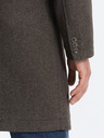 Ombre Clothing Tmavě zelený pánský lehký kabát Ombre Clothing