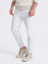 Ombre Clothing Bílé pánské basic tepláky Ombre Clothing