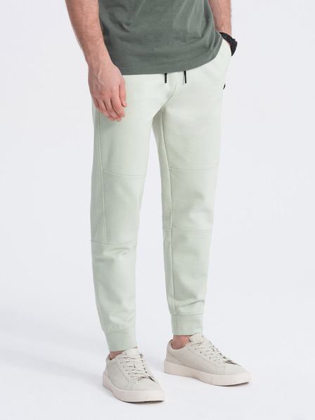 Ombre Clothing Světle zelené pánské basic tepláky Ombre Clothing