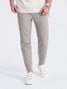 Ombre Clothing Béžové pánské basic tepláky Ombre Clothing