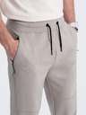 Ombre Clothing Béžové pánské basic tepláky Ombre Clothing
