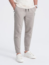Ombre Clothing Béžové pánské basic tepláky Ombre Clothing