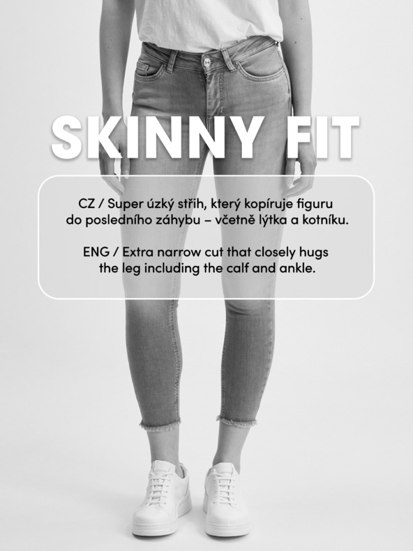 ONLY Tmavě modré skinny fit džíny ONLY Kendell