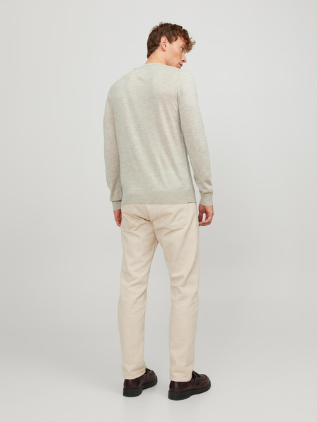 Jack & Jones Béžový pánský vlněný svetr Jack & Jones Mark