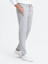 Ombre Clothing Světle šedé pánské basic tepláky Ombre Clothing