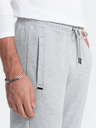 Ombre Clothing Světle šedé pánské basic tepláky Ombre Clothing