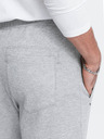 Ombre Clothing Světle šedé pánské basic tepláky Ombre Clothing
