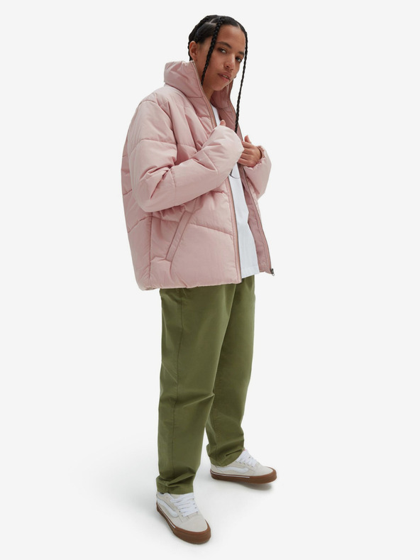 Vans Světle růžová dámská prošívaná bunda VANS Foundry Puff