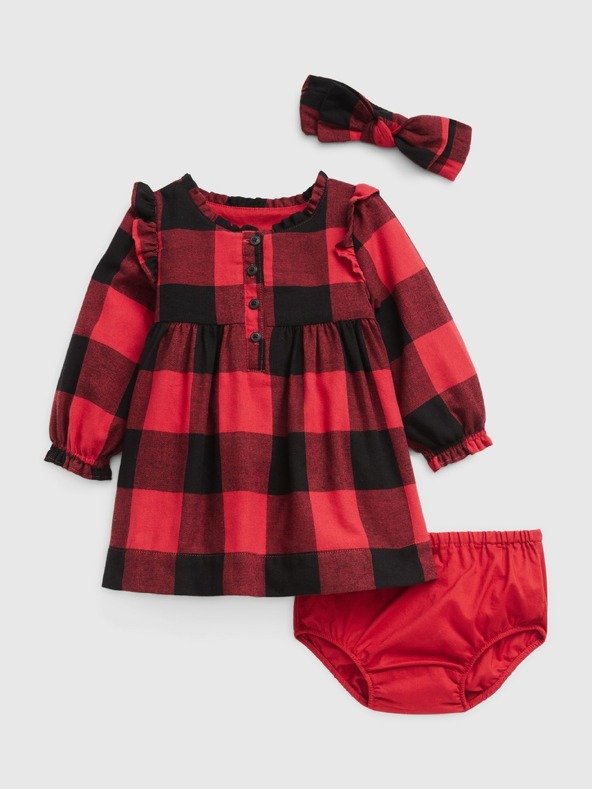 GAP Baby kostkované šaty set GAP