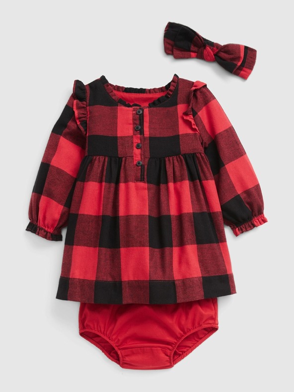 GAP Baby kostkované šaty set GAP