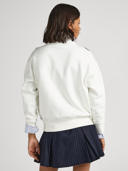Pepe Jeans Bílá dámská mikina na zip Pepe Jeans Celia