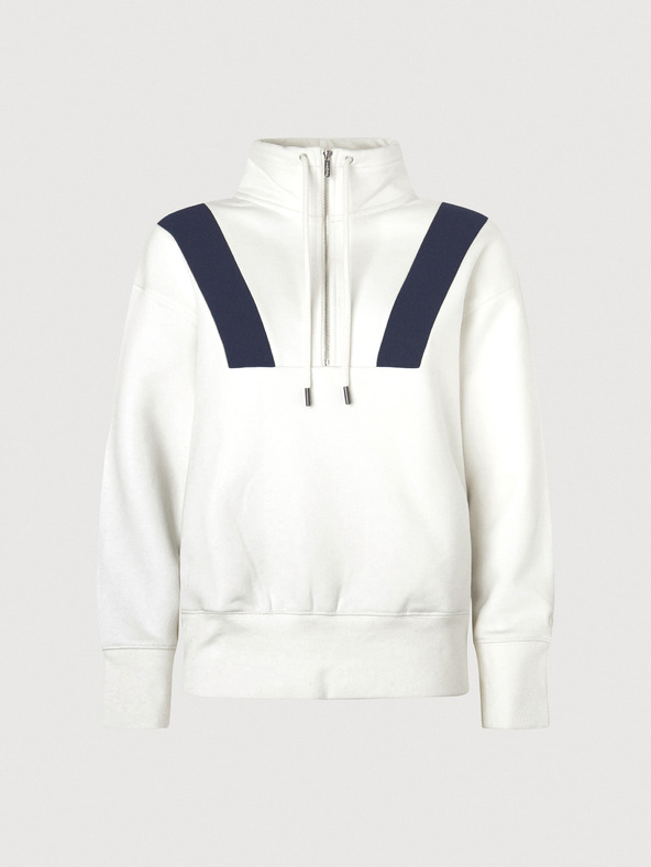 Pepe Jeans Bílá dámská mikina na zip Pepe Jeans Celia