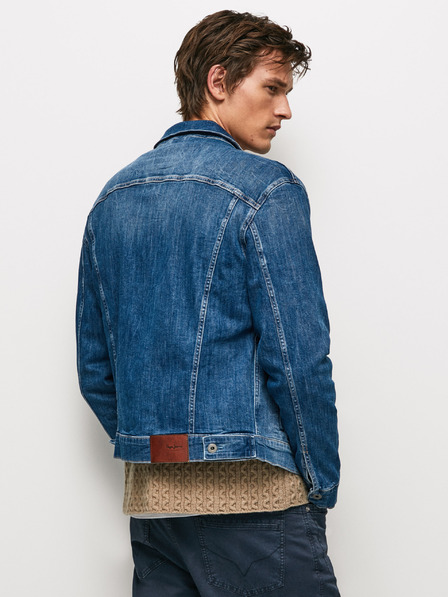 Pepe Jeans Modrá pánská džínová bunda Pepe Jeans Pinner