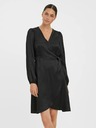 Vero Moda Černé dámské zavinovací šaty Vero Moda Sabi