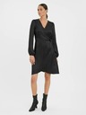Vero Moda Černé dámské zavinovací šaty Vero Moda Sabi
