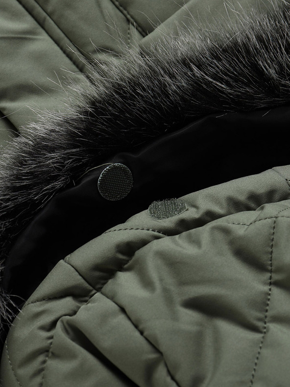 ALPINE PRO Zelený dámský prošívaný kabát ALPINE PRO Gosbera