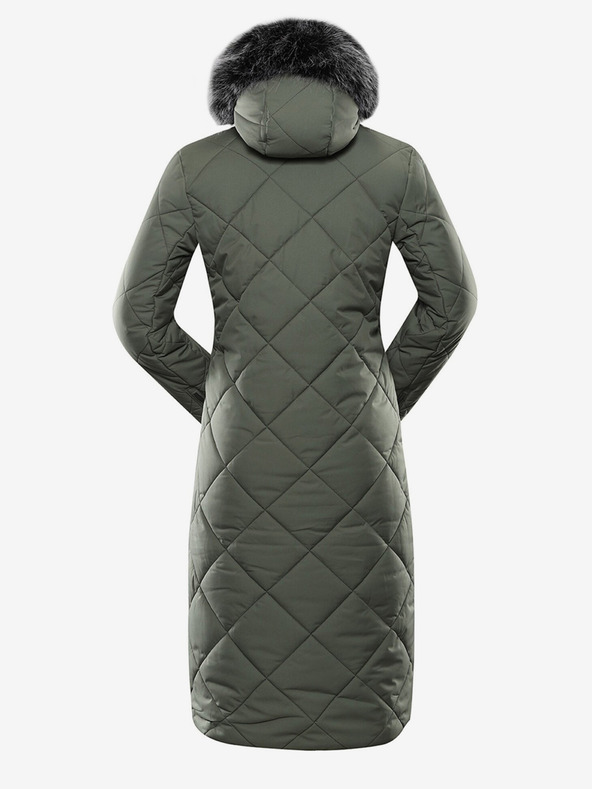 ALPINE PRO Zelený dámský prošívaný kabát ALPINE PRO Gosbera