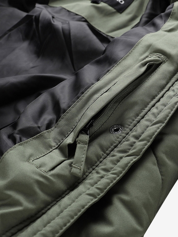 ALPINE PRO Zelený dámský prošívaný kabát ALPINE PRO Gosbera