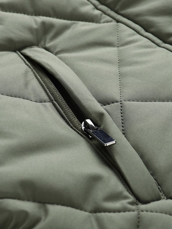 ALPINE PRO Zelený dámský prošívaný kabát ALPINE PRO Gosbera