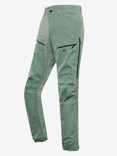 ALPINE PRO Zelené pánské outdoorové kalhoty ALPINE PRO Zarm
