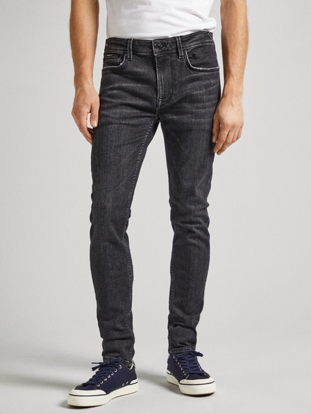 Pepe Jeans Černé pánské slim fit džíny Jeans Pepe Jeans