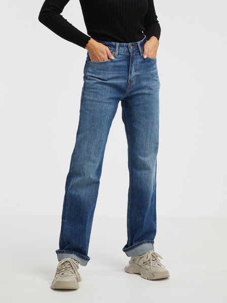Pepe Jeans Modré dámské flared džíny Pepe Jeans Robyn Selvedge DK