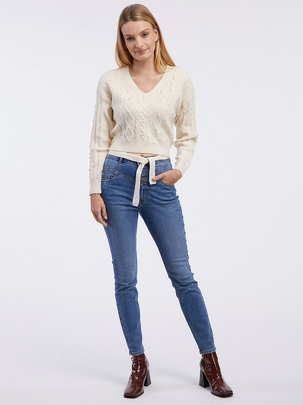 Orsay Krémový dámský cropped svetr ORSAY