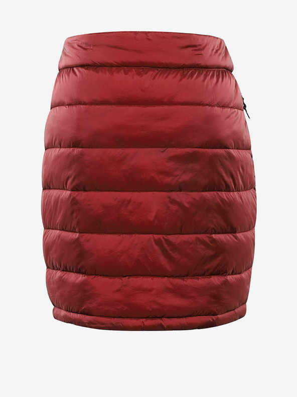 ALPINE PRO Červená dámská prošívaná sukně ALPINE PRO Lorfa