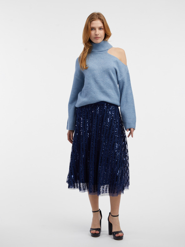 Orsay Modrá dámská sukně ORSAY