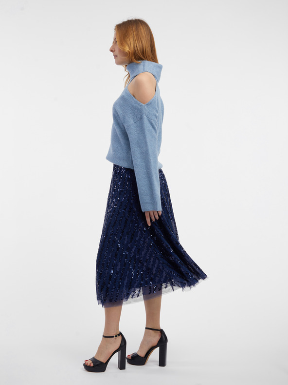 Orsay Modrá dámská sukně ORSAY