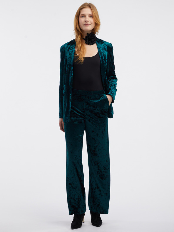 Orsay Zelené dámské sametové sako ORSAY