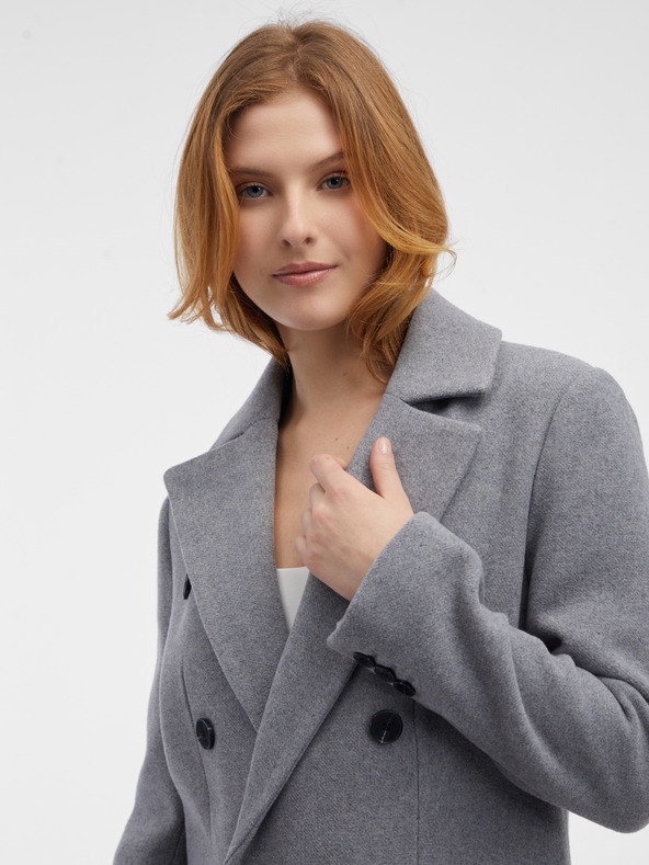 Orsay Šedý dámský kabát ORSAY