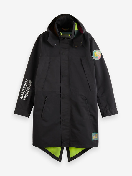 Scotch & Soda Černá dámská voděodolná parka Scotch & Soda