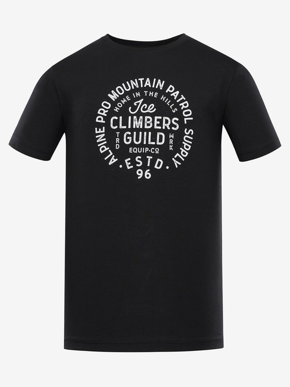 ALPINE PRO Černé pánské tričko ALPINE PRO Garim