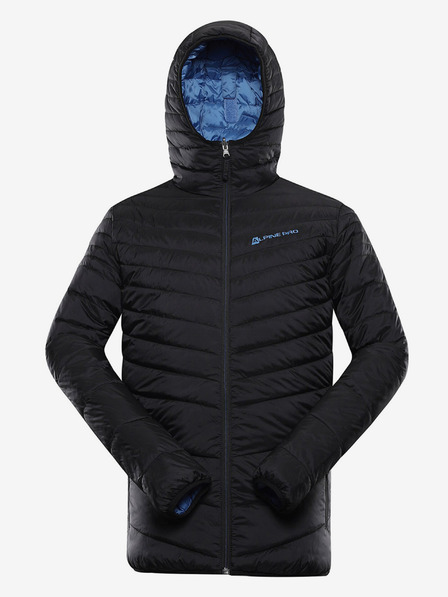 ALPINE PRO Černá pánská outdoorová oboustranná bunda ALPINE PRO Erom
