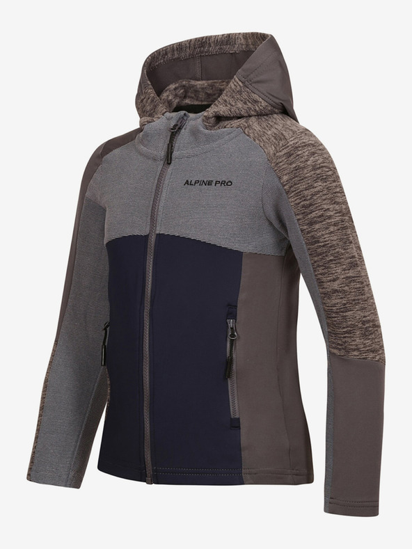 ALPINE PRO Šedá dětská mikina ALPINE PRO Groto