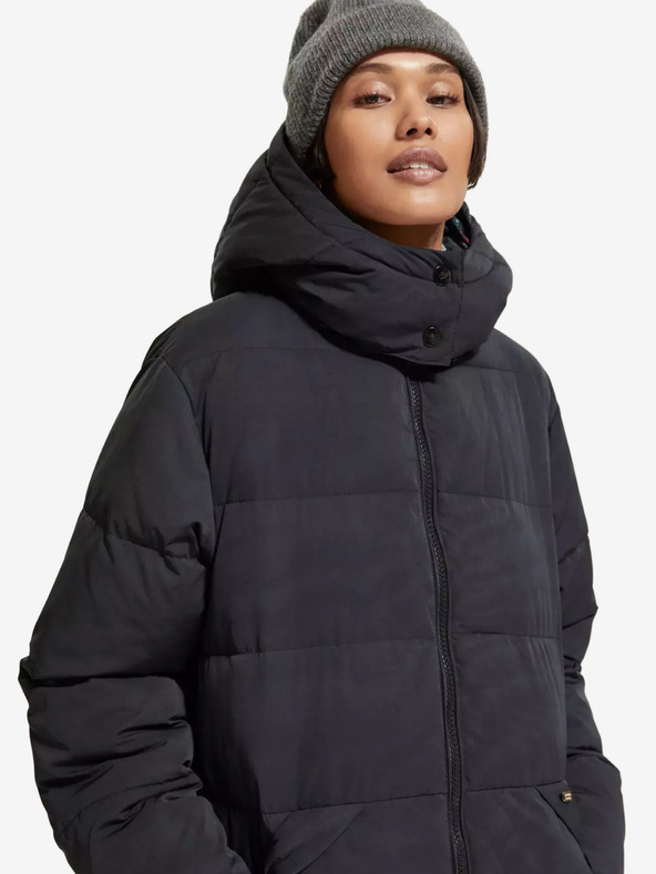 Scotch & Soda Černý dámský zimní prošívaný kabát Scotch & Soda