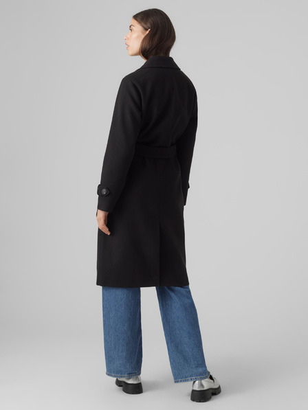 Vero Moda Černý dámský kabát VERO MODA Fortunevega