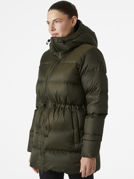 Helly Hansen Khaki dámská zimní prošívaná péřová bunda HELLY HANSEN W ESSENCE DOWN PARKA