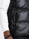Ombre Clothing Černá pánská prošívaná vesta Ombre Clothing