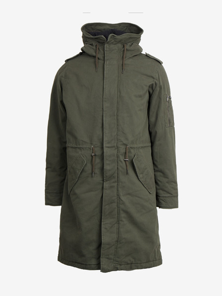 Pepe Jeans Zelená pánská zimní parka Pepe Jeans Bowie