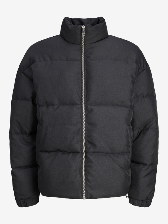 Jack & Jones Černá pánská prošívaná zimní bunda Jack & Jones Urban