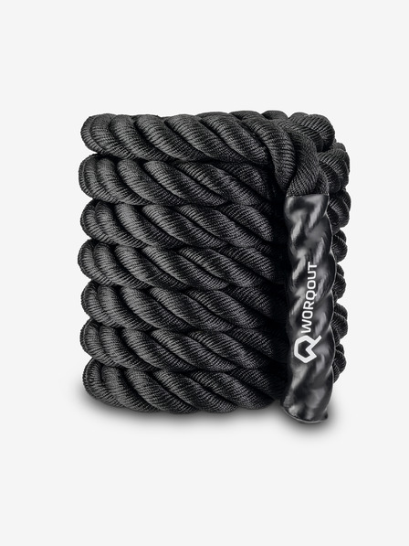 Worqout Černé posilovací lano Worqout Battle Rope