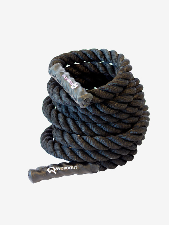 Worqout Černé posilovací lano Worqout Battle Rope