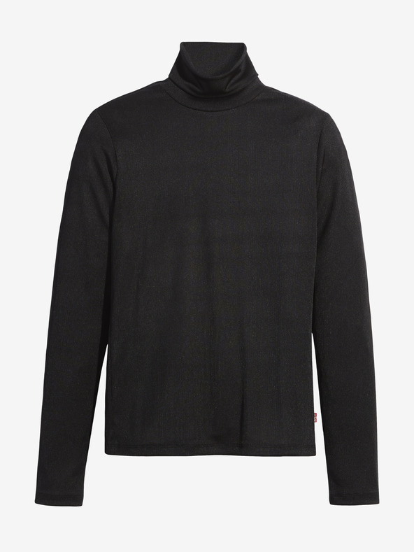 Levi's® Černé dámské žebrované tričko s rolákem Levi's® Oriel