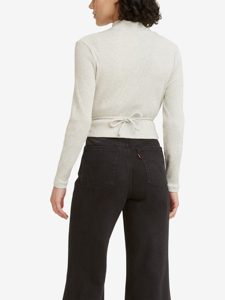 Levi's® Béžový dámský žebrovaný zavinovací svetr/top 2v1 Levi's®