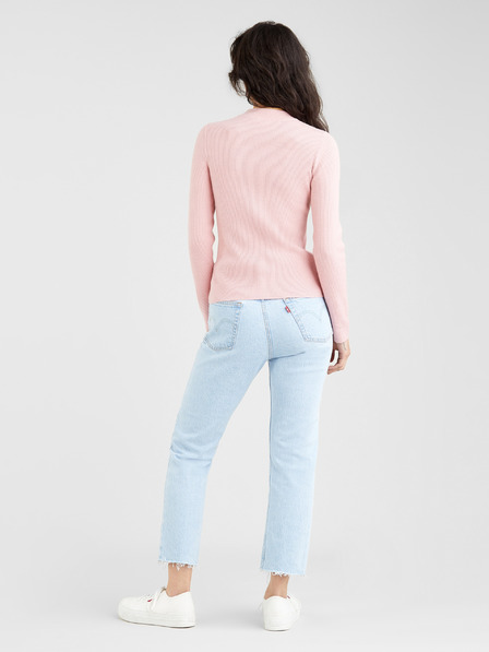 Levi's® Světle růžový dámský žebrovaný svetr Levi's® Crew Rib