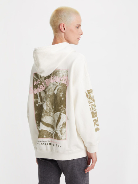 Levi's® Krémová dámská oversize mikina s kapucí Levi's®