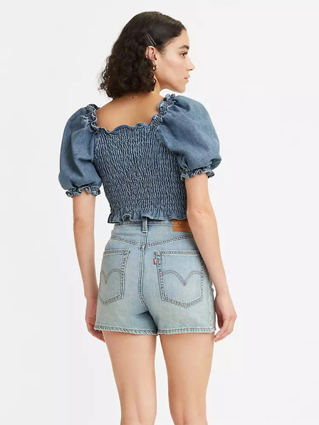 Levi's® Modrá dámská cropped halenka s balonovými rukávy Levi's®